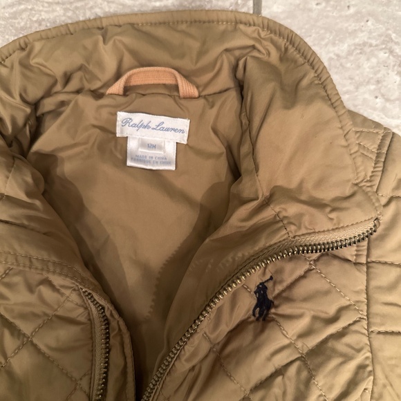 Ralph Lauren Polo Tan Quilted Jacket 12 months - Picture 2 of 3